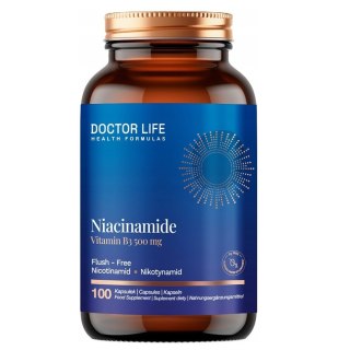 Doctor Life Niacinamide Vitamin B3 500mg suplement diety 100 kapsułek