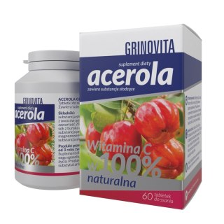 Grinovita Acerola suplement diety 60 tabletek do ssania