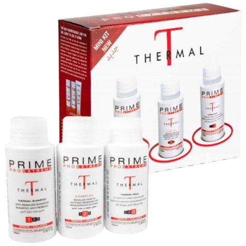 Prime Thermal Brazilian brazylijskie keratynowe prostowanie zestaw 3w1 3x100ml