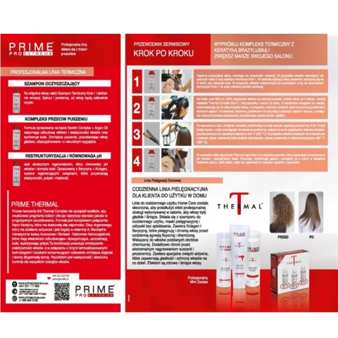 Prime Thermal Brazilian brazylijskie keratynowe prostowanie zestaw 3w1 3x100ml