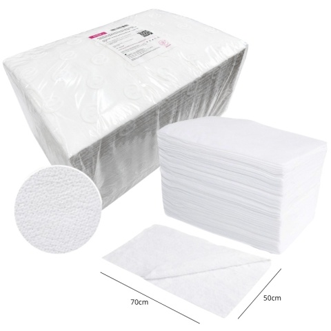 Ręcznik włókninowo-celulozowy w płatach, perforowany SOFT, medyczny 70x50cm 100szt