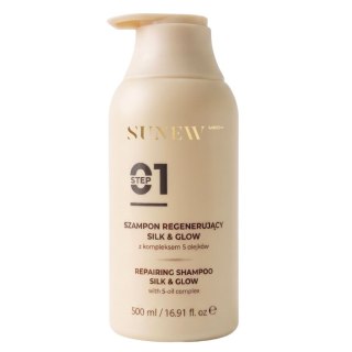 SunewMed+ Silk & Glow szampon regenerujący z kompleksem 5 olejków 500ml