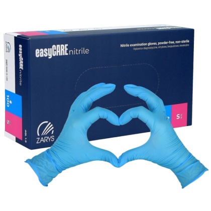 Zarys easyCare Rękawiczki Nitrylowe Niebieskie S 100szt