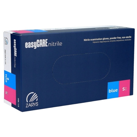 Zarys easyCare Rękawiczki Nitrylowe Niebieskie S 100szt