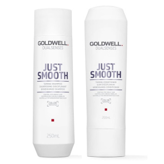 Goldwell Just Smooth, zabieg wygładzająco-ujarzmiający Szampon 250ml + Odżywka 200ml