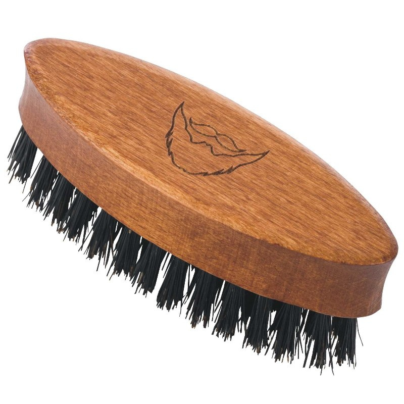 Gorgol Beardyman Micro Brush, szczotka kieszonkowa jasna, kartacz do wąsów i brody