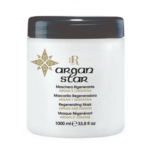 RR Argan Star, Zestaw arganowo-keratynowy Szampon 1000ml + Maska 1000ml