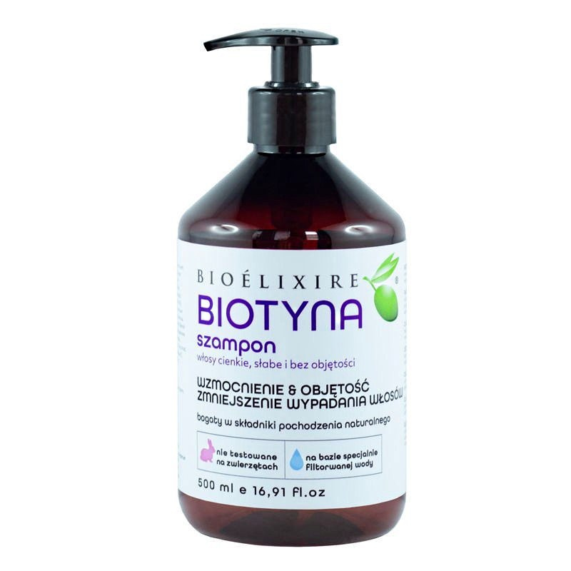 Bioelixire Szampon biotyna - włosy cienkie, słabe i bez objętości Bioelixire Szampon biotyna - włosy cienkie, słabe i bez objętości
