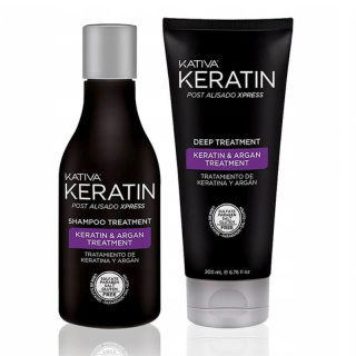 Kativa Keratin Express szampon z maską po nanoplastii keratynowym prostowaniu włosów