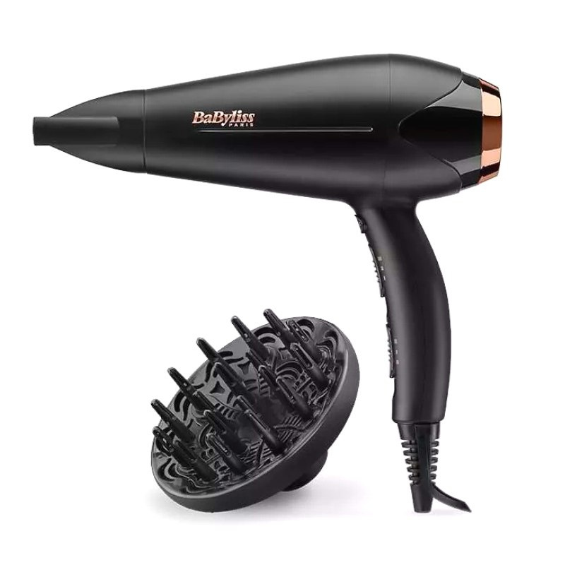 BaByliss D570DE Suszarka do włosów z jonizacją, dyfuzorem i koncentratorem BaByliss D570DE Suszarka do włosów z jonizacją, dyfuzorem i koncentratorem