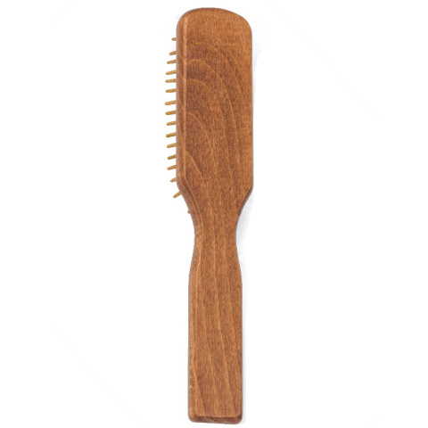 Gorgol Wood Needle Brush, szczotka podłużna z drewnianymi igłami, ciemna 5R