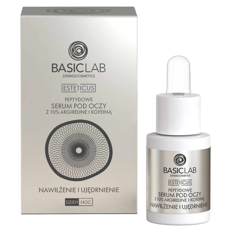 BasicLab kuracja przeciwzmarszczkowa, serum peptydowe pod oczy z argireliną 10% 15ml