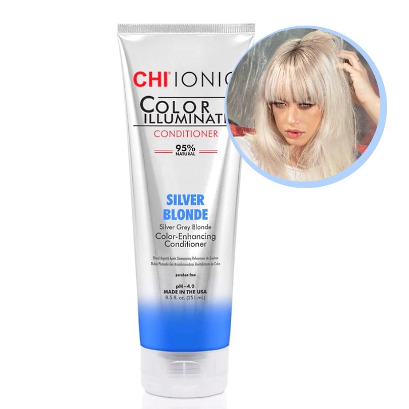 CHI Ionic odżywka do włosów farbowanych i naturalnych srebrny blond 251ml