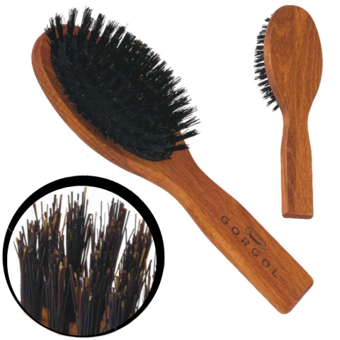 Gorgol Brush, szczotka pneumatyczna owalna z naturalnego włosia 8R