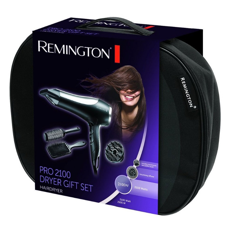 Remington D5017 PRO Suszarka do włosów zestaw dyfuzor, szczotki, pokrowiec 2100W