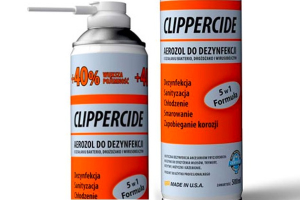 Barbicide Clippercide, spray do dezynfekcji i smarowania maszynek do włosów, 500ml