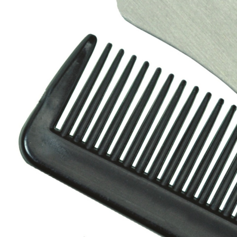 Intervion Folding comb, składany grzebień kieszonkowy w etui inox