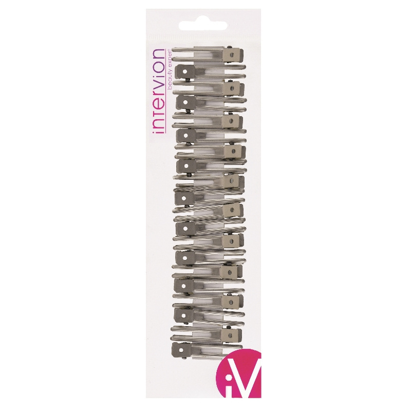 Intervion klipsy spinki metalowe komplet 20 szt Intervion klipsy spinki metalowe komplet 20 szt