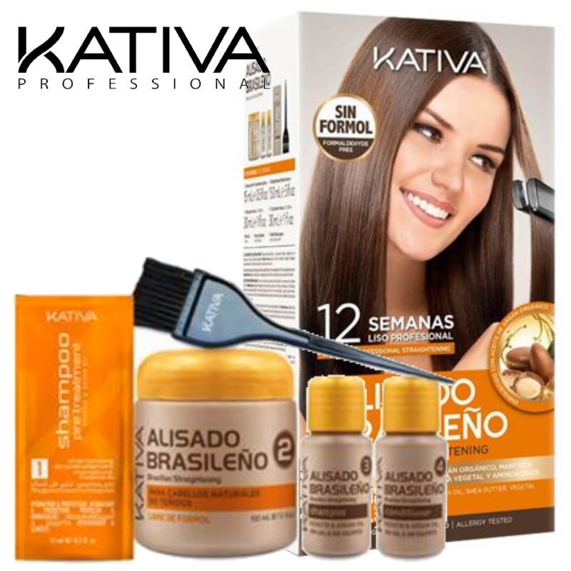 Kativa Alisado Brasileno, kuracja keratynowa prostująca i wygładzająca włosy Kativa Alisado Brasileno, kuracja keratynowa prostująca i wygładzająca włosy