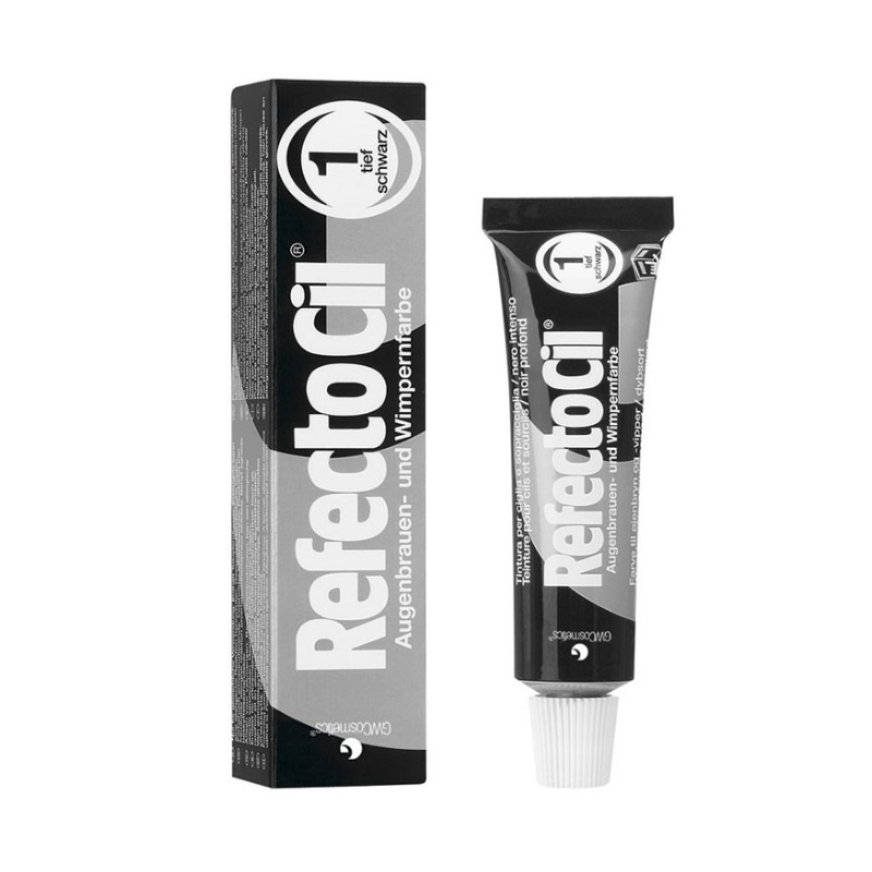 RefectoCil 1.0 Black, henna, farba do koloryzacji brwi i rzęs Czarna 15ml
