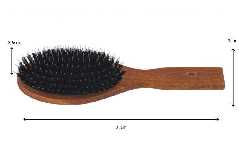 Gorgol Brush, szczotka pneumatyczna z naturalnego włosia 11R + rozczesywacz
