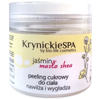 KrynickieSpa peeling cukrowy do ciała jaśmin, masło shea 200g