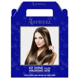 Raywell Botox Shine Filler botoks z kwasem hialuronowym, zestaw nawilżający do suchych włosów 3x150ml
