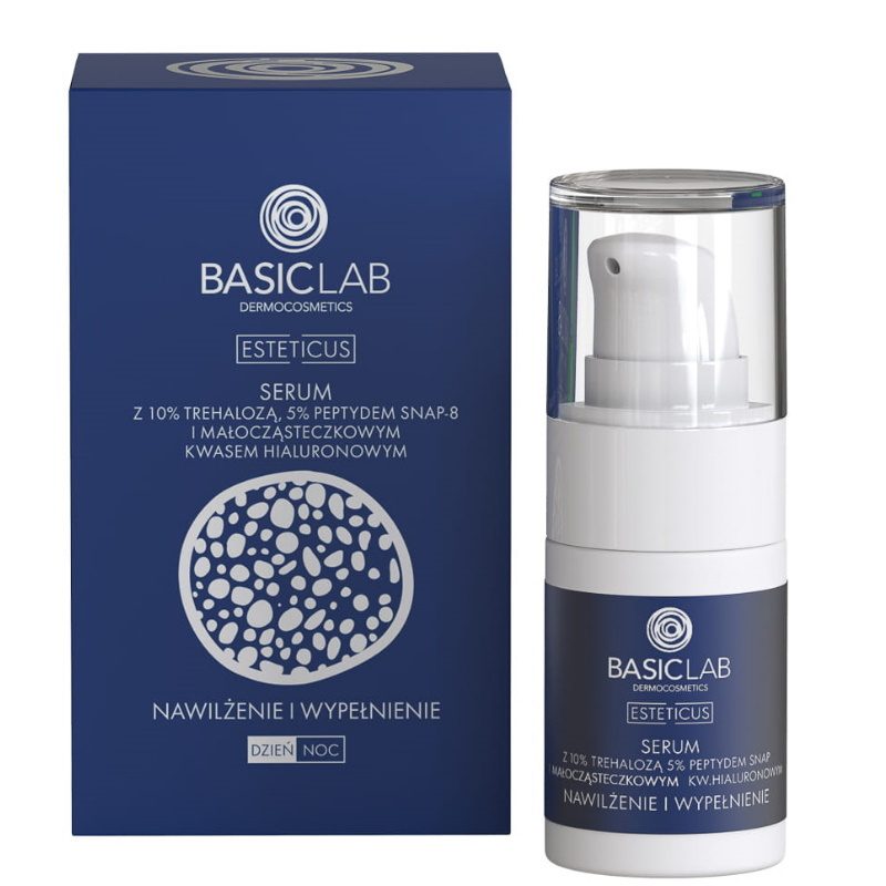 BasicLab serum z trehalozą 10% i 5% peptydem nawilżenie i wypwłnienie 15ml