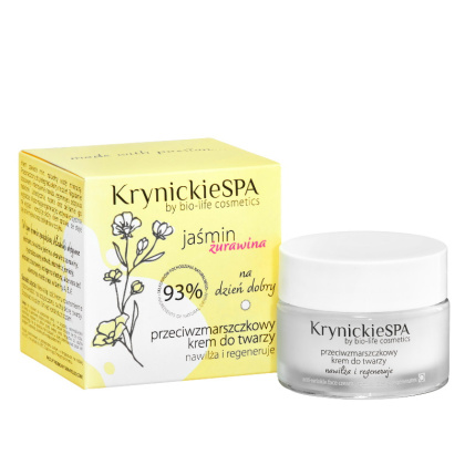 Krynickie SPA jaśmin żurawina krem przeciwzmarszczkowy na dzień 50ml