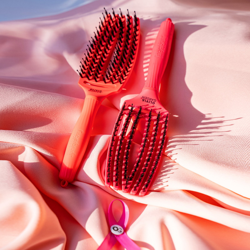 Olivia Garden Finger Brush Think Pink - Bold Orange szczotka do włosów M