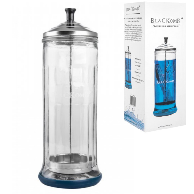 Poniks szklany pojemnik do dezynfekcji narzędzi 1000ml Poniks szklany pojemnik do dezynfekcji narzędzi 1000ml
