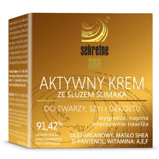 SekretneSPA Aktywny krem ze śluzem ślimaka 50ml