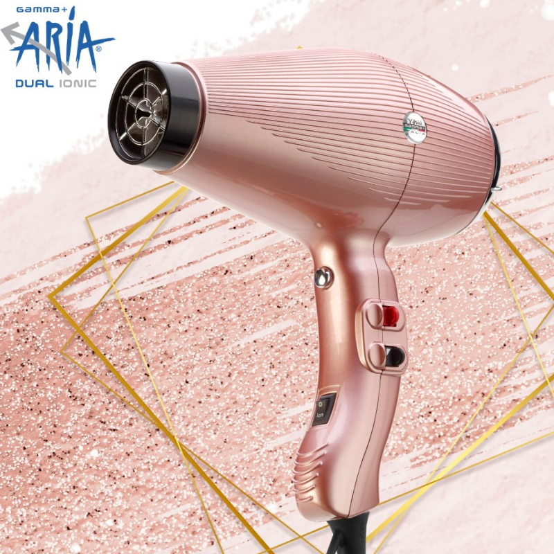 Gamma Piu Aria Dual Ionic różowa suszarka do włosów 2250W
