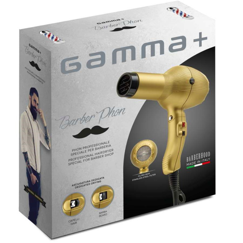 Gamma Piu Barber Phon suszarka do włosów złota Gamma Piu Barber Phon suszarka do włosów złota