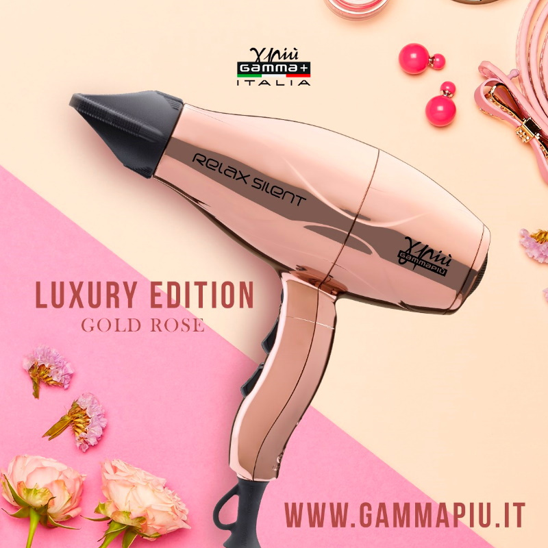 Gamma Piu Silent Luxury Edition Suszarka do włosów metaliczny róż Gamma Piu Silent Luxury Edition Suszarka do włosów metaliczny róż