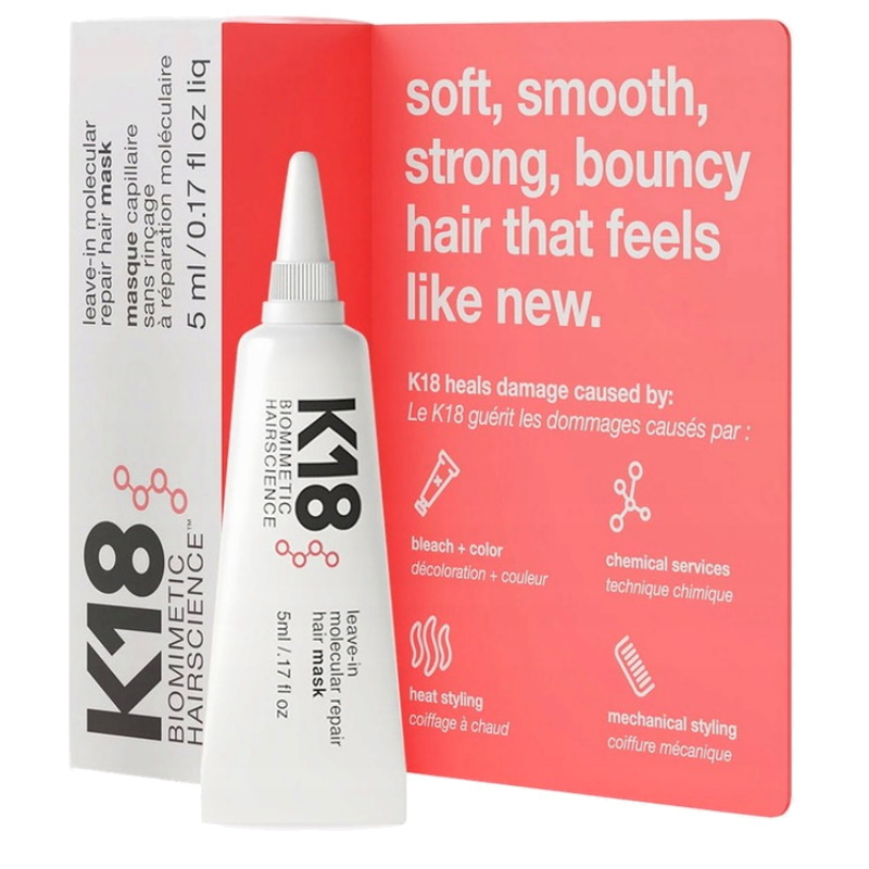 K18 Molecular Repair Leave-In Maska do włosów 4 minutowa intensywnie regenerująca 5ml