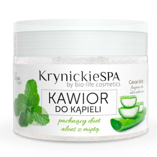 Krynickie SPA Kawior do kąpieli pachnący duet aloes z miętą 250g