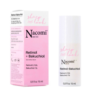 Nacomi Next Level Serum przeciwzmarszczkowe pod oczy Retinol + Bakuchiol 15ml