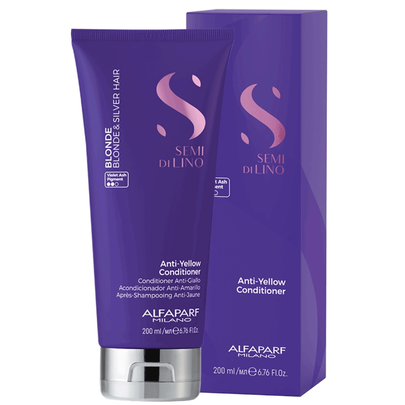 Alfaparf Semi Di Lino Anti-Yellow Odżywka do włosów blond i siwych 200ml Alfaparf Semi Di Lino Anti-Yellow Odżywka do włosów blond i siwych 200ml