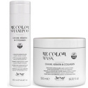 Be Color szampon 300ml + Be Color maska 500ml z keratyną do włosów farbowanych zestaw