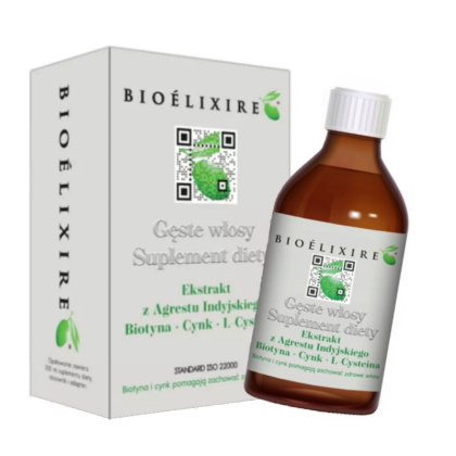 Bioelixire Gęste włosy Suplement diety przeciw wypadaniu włosów 300ml