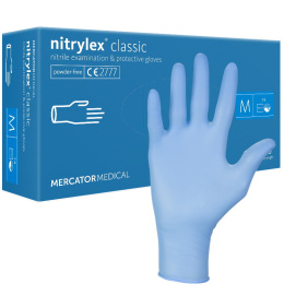 Mercator Medical Rękawiczki nitrylowe M 100szt. niebieskie