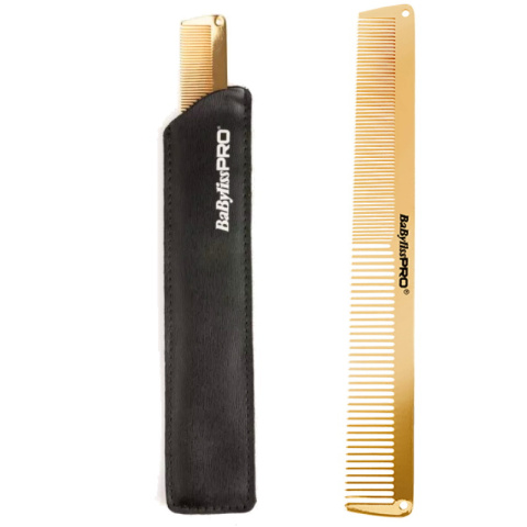 Babyliss PRO Gold grzebień metalowy do strzyżeń