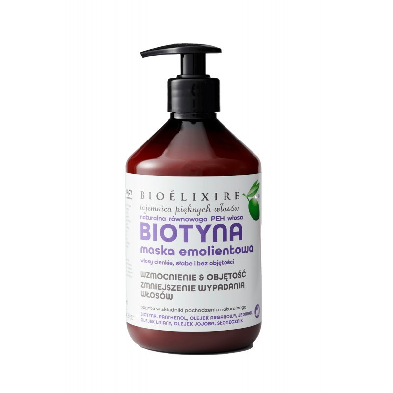 Bioelixire biotyna - Maska z biotyną do cienkich i słabych włosów 500ml