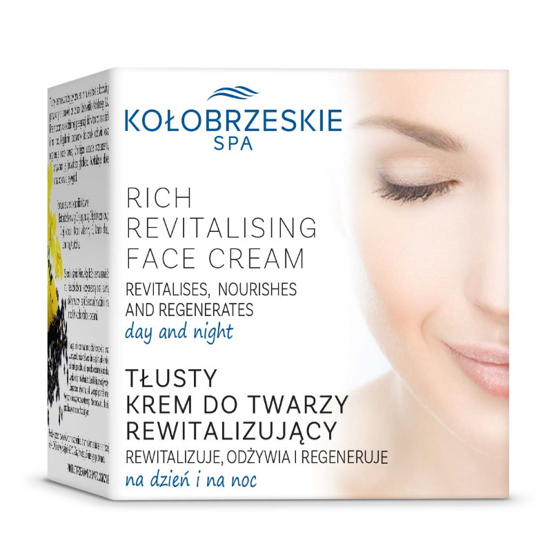Kołobrzeskie SPA krem do twarzy tłusty rewitalizujący na dzień i na noc 50 ml Kołobrzeskie SPA krem do twarzy tłusty rewitalizujący na dzień i na noc 50 ml