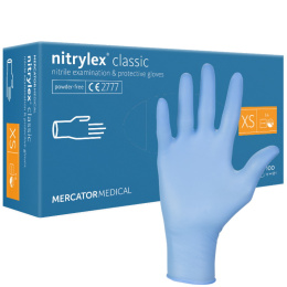 Mercator Medical Rękawiczki nitrylowe XS 100szt. niebieskie