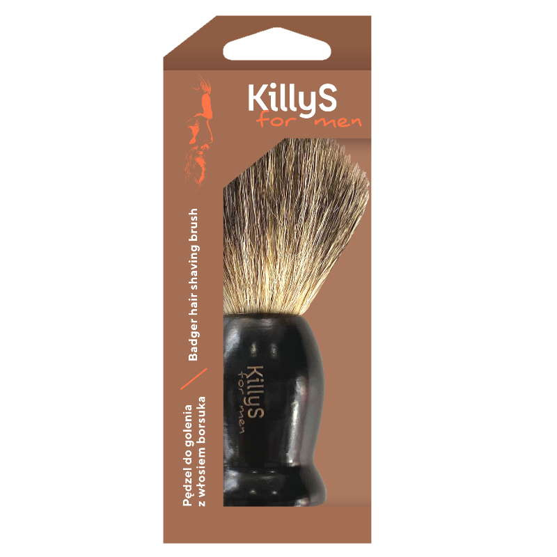 Killys for men Pędzel do golenia z włosiem borsuka dla mężczyzn