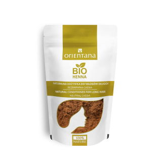 Orientana Bio Henna Naturalna Odżywka do włosów długich Bezbarwna Cassia 100g