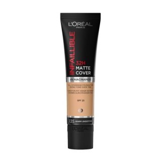 L'Oreal Paris Infallible 32H Matte Cover Foundation długotrwały podkład matujący 135 Warm Undertone/Vanilla 30ml