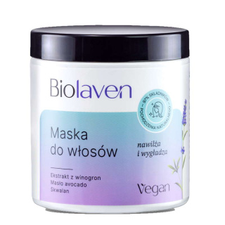 Nawilżająca i wygładzająca maska do włosów Biolaven Organic 250ml